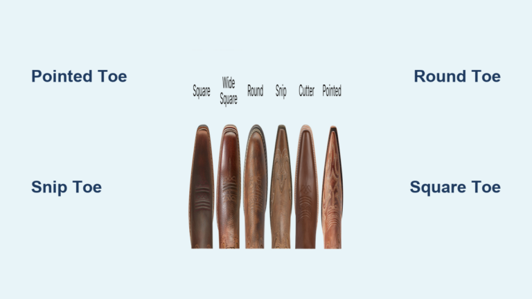 Cowboy Boot Toe Styles: Complete Guide